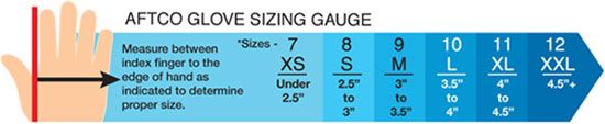 aftco glove sizing