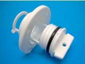 tenob drain plug and base white 1